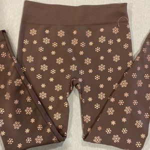 New Love & Charm Snowflake Girls Size 10/12 Leggings Grey/Silver